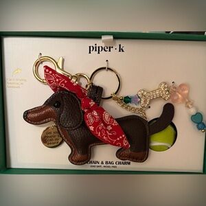 Piper K Dachshund Keychain Bag Charm